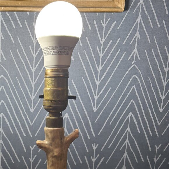 Vintage Hummel Lamp TMK-2 She Loves Me She Loves Me Not #227 Tree Trunk Lamp - Picture 4 of 14